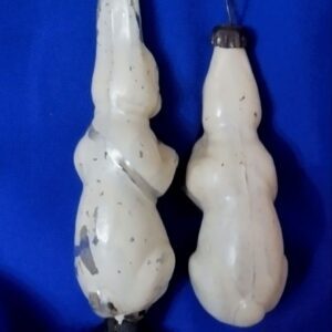 Винтажные елочные игрушки «Зайцы» 2