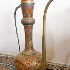 vintazhnyj-latunnyj-kuvshin-kumgan-s-emalyu